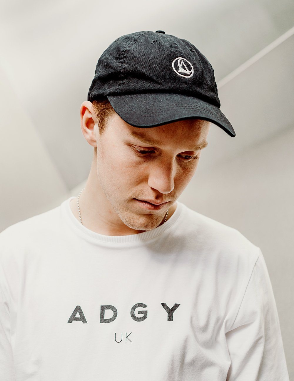 black embroidered cap by ethical gender neutral streetwear fashion brand Androgyny UK