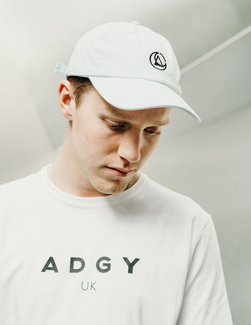 blue embroidered cap by ethical gender neutral streetwear fashion brand Androgyny UK